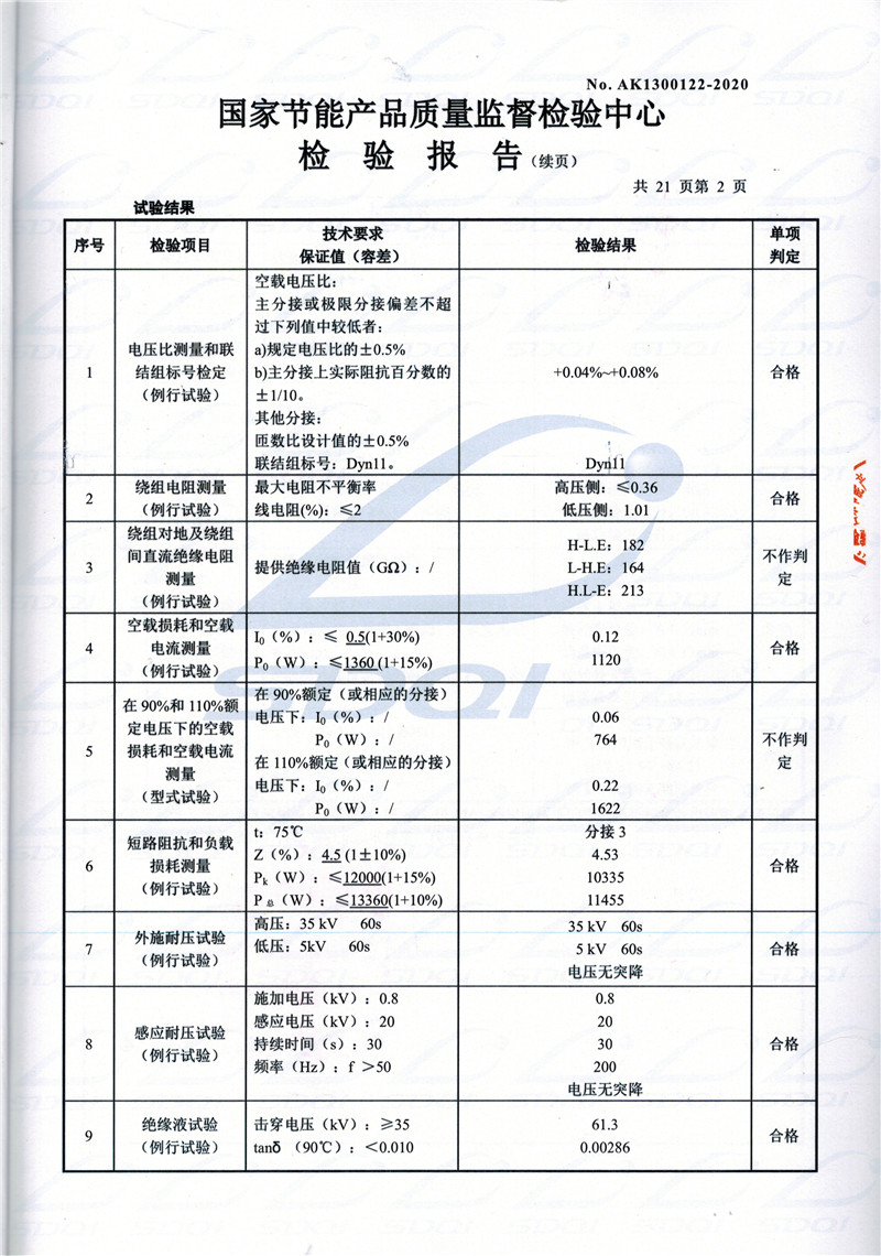 高低压试验报告-S11-1250新都新都新都油浸式变压器-2.jpg